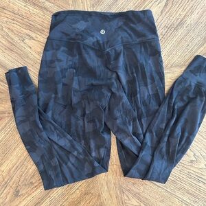 Lululemon Black Camouflage Leggings
